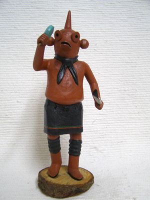 Vtg Hopi Native American Indian Koyemsi Mudhead Kachina outlet Doll Signed B. Crowder