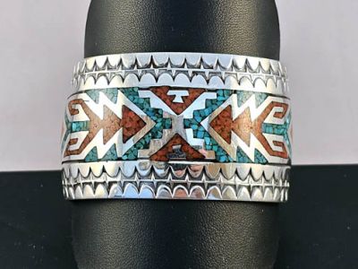 Vintage 1970s shops Turquoise and Sterling Silver Cuff Bracelet