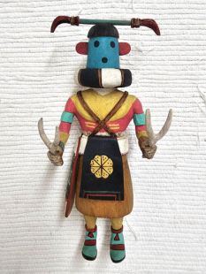 Old Style Hopi Carved Warrior Boy Traditional Dancer Katsina Doll