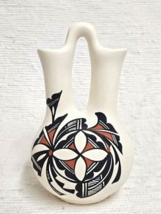 Native American Acoma Handpainted Wedding Vase