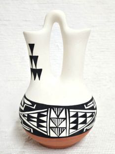 Native American Acoma Handpainted Wedding Vase