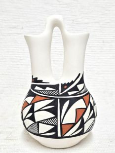 Native American Acoma Handpainted Wedding Vase