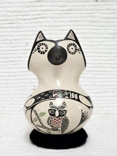 Mata Ortiz Handbuilt and Handpainted Owl Effigy