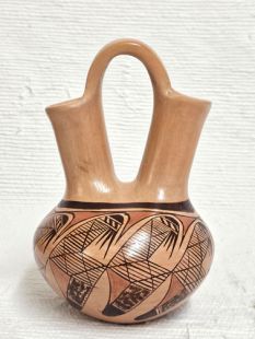 Native American Hopi Handbuilt and Handpainted Wedding Vase