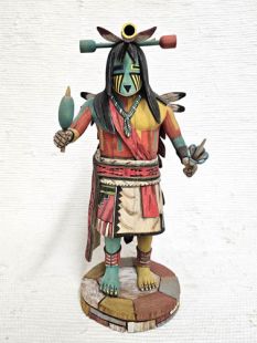 Native American Hopi Carved Flute Kachina Doll (Katsina Doll)