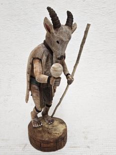 Native American Hopi Carved Billy Goat Fertility Kachina Doll (Katsina Doll)