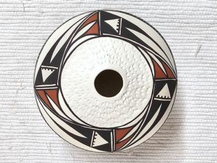 Native American Acoma Handpainted and Tool Marked Seed Pot