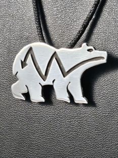 Native American Zuni Made Spirit Bear Pin/Pendant