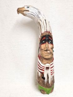 Native American Lakota Made Totem--Eagle and Turtle Spirit by Bear Romero