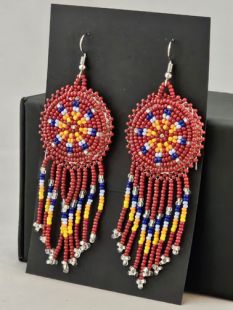 Native American Navajo Made Basket Design Earrings