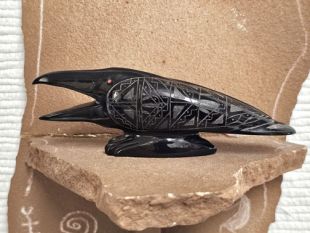 Zuni Carved Raven Fetish