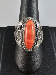 Native American Navajo Made Ring with Sonoran Sunrise