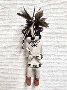 Old Style Hopi Carved Kokopelli Traditional Fertility Katsina Doll