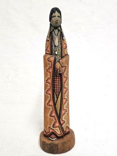 Native American Hopi/Navajo Carved Corn Maiden Katsina Sculpture