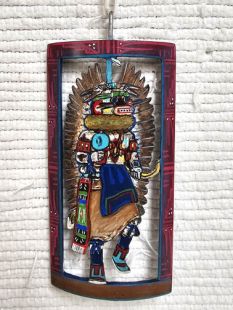 Hopi Carved Ahote Katsina Doll Ornament---Yellow