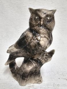 Native American Made Ceramic Horsehair Owl