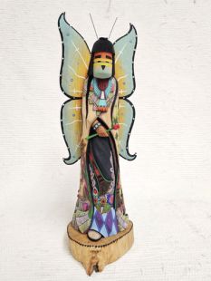 Native American Hopi Carved Butterfly Maiden Sculpture