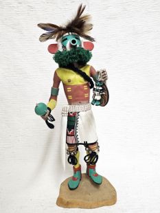 Native American Hopi Carved Peeping Out Man Harvester Kachina Doll (Katsina Doll)--Vintage