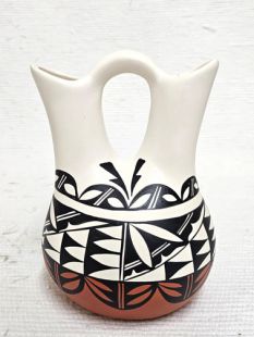 Native American Acoma Handpainted Wedding Vase