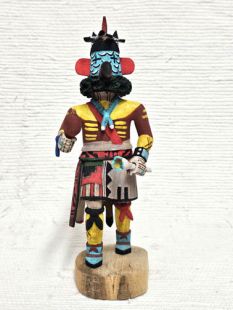 Native American Hopi Carved Roadrunner Katsina Doll