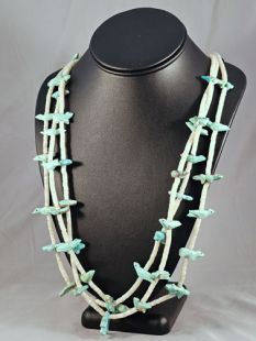 Vintage Native American Navajo Made Fetish Necklace 