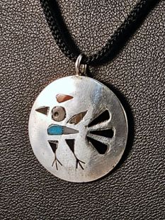 Vintage Native American Navajo Made Hummingbird Pendant