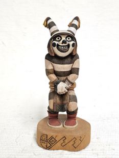 Native American Hopi Carved Clown Katsina Doll 