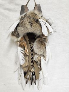 Native American Made Coyote Cradleboard--Large