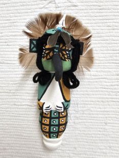 Old Style Hopi Carved Laguna Corn Traditional Plant Katsina Doll--Yellow Butterfly