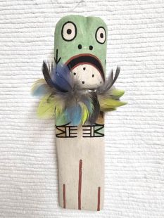 Old Style Hopi Carved Frog Traditional Rain Kachina Doll (Katsina Doll)