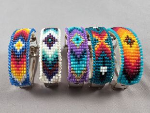 Native American Hopi Made Beaded Ponytail Holders