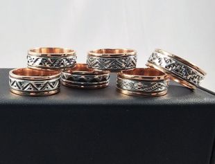 Native American Navajo Made Copper and Sterling Bands