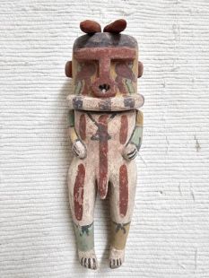 Old Style Hopi Carved Heheya Traditional Messenger Kachina Doll (Katsina Doll)