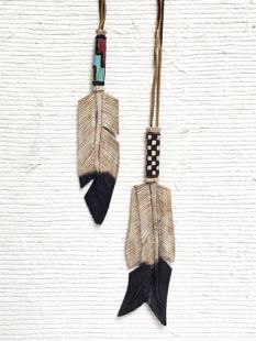 Native American Hopi Carved Prayer Feathers