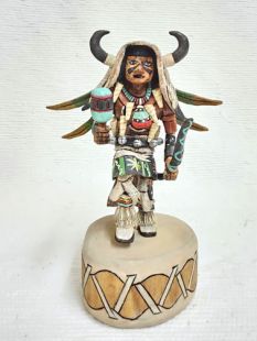 Native American Hopi Carved Buffalo Kachina Doll (Katsina Doll)