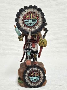 Native American Hopi Carved Sunface Kachina Doll (Katsina Doll)