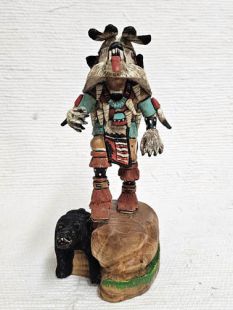 Native American Hopi Carved Bear Powerful Healer Kachina Doll (Katsina Doll)