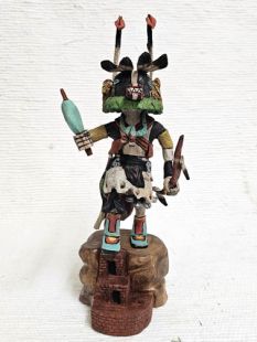 Native American Hopi Carved Badger Healer Kachina Doll (Katsina Doll)