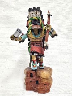 Native American Hopi Carved Chasing Star Planetary Kachina Doll (Katsina Doll)--Blue