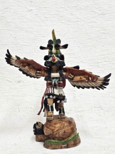 Native American Hopi Carved Eagle Great Spirit Kachina Doll (Katsina Doll)