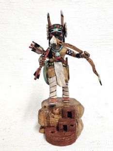 Native American Hopi Carved Apache Kachina Doll (Katsina Doll)