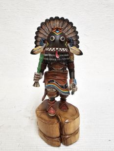 Native American Hopi Carved Broadface Guard Katsina Doll