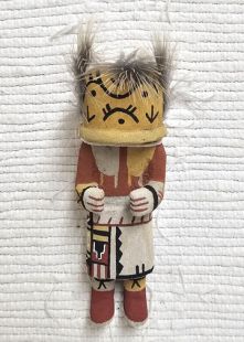 Old Style Hopi Carved Qoqooqlo Traditional Storyteller Katsina Doll