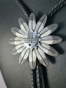 Native American Hopi Made Sunface Bolo