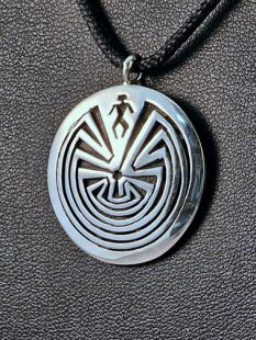 Native American Hopi Made Man in the Maze Pendant