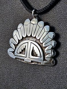 Native American Hopi Made Sunface Pendant