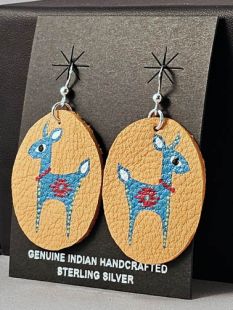 Native American Cherokee Made Fawn Earrings