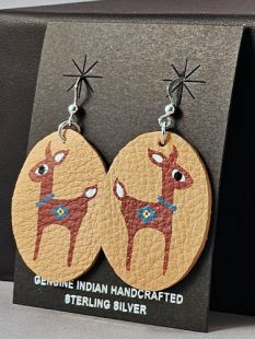 Native American Cherokee Made Fawn Earrings