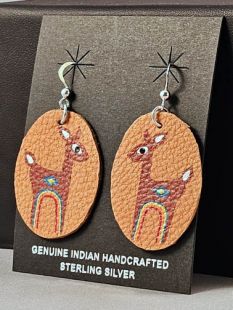 Native American Cherokee Made Fawn Earrings