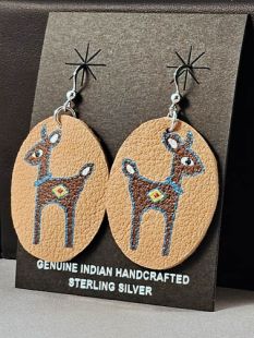 Native American Cherokee Made Fawn Earrings